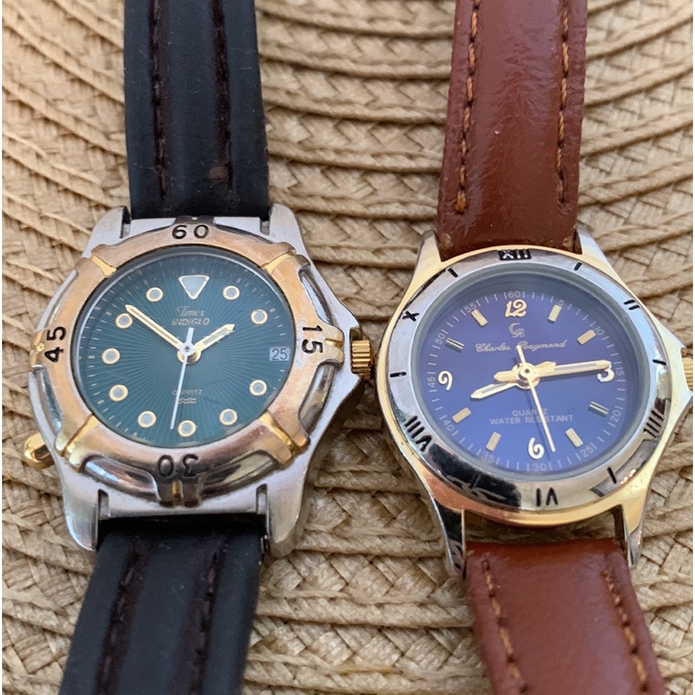 Two watches Timex Indiglo and Charles Raymond